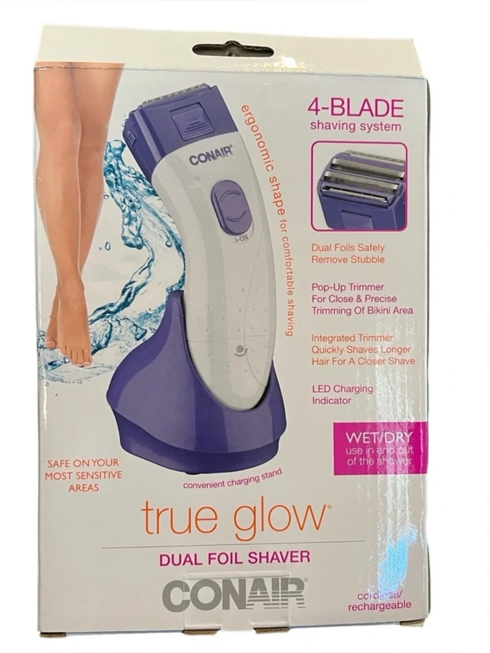 Conair True Glow Dual Foil Shaver NWT